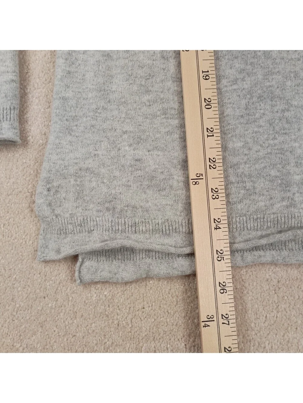 J.Crew Sweater Women Grey V-Neck Marled Wool Blend Textured Long Sleeve M